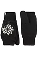 Women's 1 Pack SOCKSHOP Heat Holders Snowflake Patterned Converter Mittens - Black