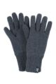 Mens 1 Pair Heat Holders 2.3 Tog Heatweaver Yarn Gloves - Charcoal