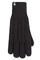Women's 1 Pair SOCKSHOP Heat Holders Willow Cable Gloves - Black