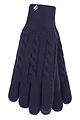 Women's 1 Pair SOCKSHOP Heat Holders Willow Cable Gloves - Navy