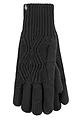 Women's 1 Pair SOCKSHOP Heat Holders Tampere Centre Cable Gloves - Black