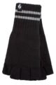 Mens 1 Pair SOCKSHOP Heat Holders 3.2 TOG Workforce Fingerless Gloves - Black