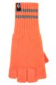 Mens 1 Pair SOCKSHOP Heat Holders 3.2 TOG Workforce Fingerless Gloves - Bright Orange