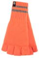 Mens 1 Pair SOCKSHOP Heat Holders 3.2 TOG Workforce Fingerless Gloves - Bright Orange