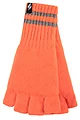 Mens 1 Pair SOCKSHOP Heat Holders 3.2 TOG Workforce Fingerless Gloves - Bright Orange