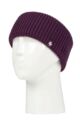 Ladies 1 Pack SOCKSHOP Heat Holders Padova Ribbed Headband - Purple