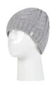 Ladies 1 Pack Heat Holders 4.7 Tog Heatweaver Yarn Hat - Light Grey