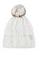 Women's 1 Pack Heat Holders Heat Weaver Cable Knit Pom Pom Hat - Cream