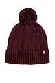 Women's 1 Pack Heat Holders Ellery Cable Turnover Cuff Pom Pom Hat - Wine