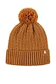 Women's 1 Pack Heat Holders Ellery Cable Turnover Cuff Pom Pom Hat - Mustard