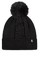 Women's 1 Pack SOCKSHOP Heat Holders Kiruna Centre Cable Hat - Black