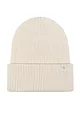 Women's 1 Pack SOCKSHOP Heat Holders Vermont Fine Rib Turnover Cuff Hat - Cream