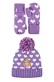 Kids 1 Pack SOCKSHOP Heat Holders Disney Rapunzel Hat & Mittens - Violet