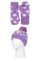 Kids 1 Pack SOCKSHOP Heat Holders Disney Rapunzel Hat & Mittens - Violet
