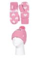 Kids 1 Pack SOCKSHOP Heat Holders Disney Princess Hat & Mittens - Pink