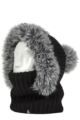 Women's 1 Pack SOCKSHOP Heat Holders Nikita Faux Fur Snood - Black
