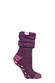 Women's 1 Pair Heat Holders Lounge Cosy Slouch Socks - Wine