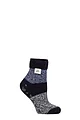 Women's 1 Pair Heat Holders Lounge Feather Turn Over Cuff Socks - Auriga Navy / Lilac