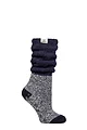 Women's 1 Pair Heat Holders Lounge Cosy Slouch Socks - Hydra Navy / Ivory
