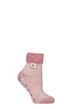 Women's 1 Pair Heat Holders Lounge Feather Top Socks - Rose Blush Twist
