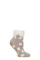 Women's 1 Pair Heat Holders Lounge Feather Turn Over Cuff Socks - Dusky Brown Twist