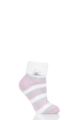 Ladies 1 Pair Heat Holders Sleep Rib Turn Over Cuff Socks - Cream