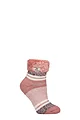 Women's 1 Pair Heat Holders Sleep Turn Over Cuff Socks - Halda Muted Coral