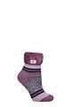 Women's 1 Pair Heat Holders Sleep Turn Over Cuff Socks - Halda Mulberry