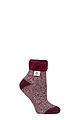 Women's 1 Pair Heat Holders Sleep Feather Top Socks - Cabernet