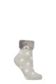 Women's 1 Pair Heat Holders Sleep Feather Top Socks - Stars Silver Twist
