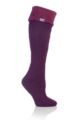 Ladies 1 Pair SOCKSHOP Wellington Boot Heat Holders Thermal Socks - Deep Fuchsia