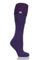 Ladies 1 Pair SOCKSHOP Wellington Boot Heat Holders Thermal Socks - Purple