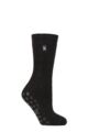 Women's 1 Pair SOCKSHOP Heat Holders 2.3 TOG Plain Thermal Slipper Socks - Black
