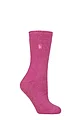 Women's 1 Pair SOCKSHOP Heat Holders 2.3 TOG Plain Thermal Slipper Socks - Candy
