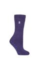 Women's 1 Pair SOCKSHOP Heat Holders 2.3 TOG Plain Thermal Slipper Socks - Lavender