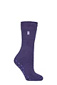 Women's 1 Pair SOCKSHOP Heat Holders 2.3 TOG Plain Thermal Slipper Socks - Lavender