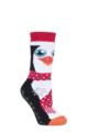 SOCKSHOP Heat Holders 1 Pair 3.1 TOG Double Layered Christmas Slipper Socks - Penguin