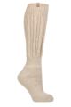 Women's 1 Pair SOCKSHOP Heat Holders 2.3 TOG Thermal Slouch Socks - Oat