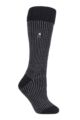 Ladies 1 Pair SOCKSHOP Heat Holders 2.3 TOG Thermal Boot Socks - Black