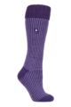 Ladies 1 Pair SOCKSHOP Heat Holders 2.3 TOG Thermal Boot Socks - Purple