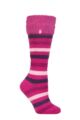 Ladies 1 Pair SOCKSHOP Heat Holders 2.3 TOG Hellebore Cosy Cuff Wellington Boot Socks - Fuchsia