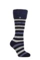 Ladies 1 Pair SOCKSHOP Heat Holders 2.3 TOG Hellebore Cosy Cuff Wellington Boot Socks - Navy