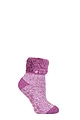 Women's 1 Pair Heat Holders Lounge Feather Turn Over Cuff Socks - Anna Pink