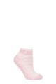 Ladies 1 Pair SOCKSHOP Heat Holders 2.3 TOG Patterned and Striped Ankle Slipper Socks - Pisa Dusted Pink