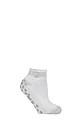 Women's 1 Pair SOCKSHOP Heat Holders 2.3 TOG Patterned and Striped Ankle Slipper Socks - Pisa Silver Grey
