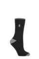 Ladies 1 Pair SOCKSHOP Heat Holders 2.3 TOG Patterned Thermal Socks - Prague Heel & Toe Black / White