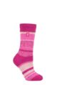 Ladies 1 Pair SOCKSHOP Heat Holders 2.3 TOG Patterned Thermal Socks - Provence Multi Stripe Berry