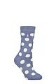 Women's 1 Pair SOCKSHOP Heat Holders 2.3 TOG Patterned Thermal Socks - Bold Spot Denim