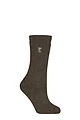 Women's 1 Pair SOCKSHOP Heat Holders Outdoor 2.3 TOG Plain Angling Socks - Forest Green