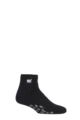Mens 1 Pair SOCKSHOP Slipper Heat Holders Thermal Ankle Slipper Socks - Black